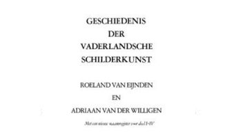 Geschiedenis der Vaderlandsche Schilderkunst